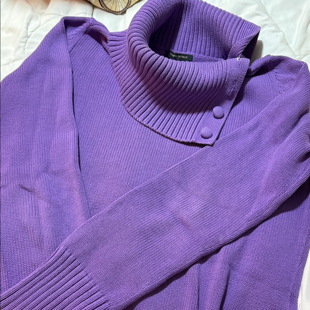 Banana Republic Lavender Cowl Neck Sweater